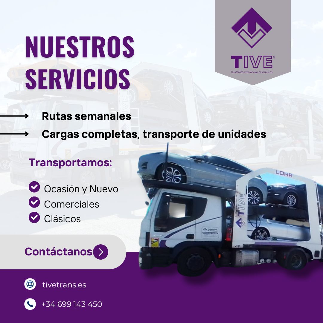 🚗 Somos un grupo de empresas dedicadas al transporte de vehículos por carretera.

ℹ️ Puedes solicitar tu presupuesto sin compromiso:

📩 logistica@tivetrans.es
📲 699 14 34 50
🌐 tivetrans.es

#tivetrans #TransporteVehiculos #logísticaavanzada