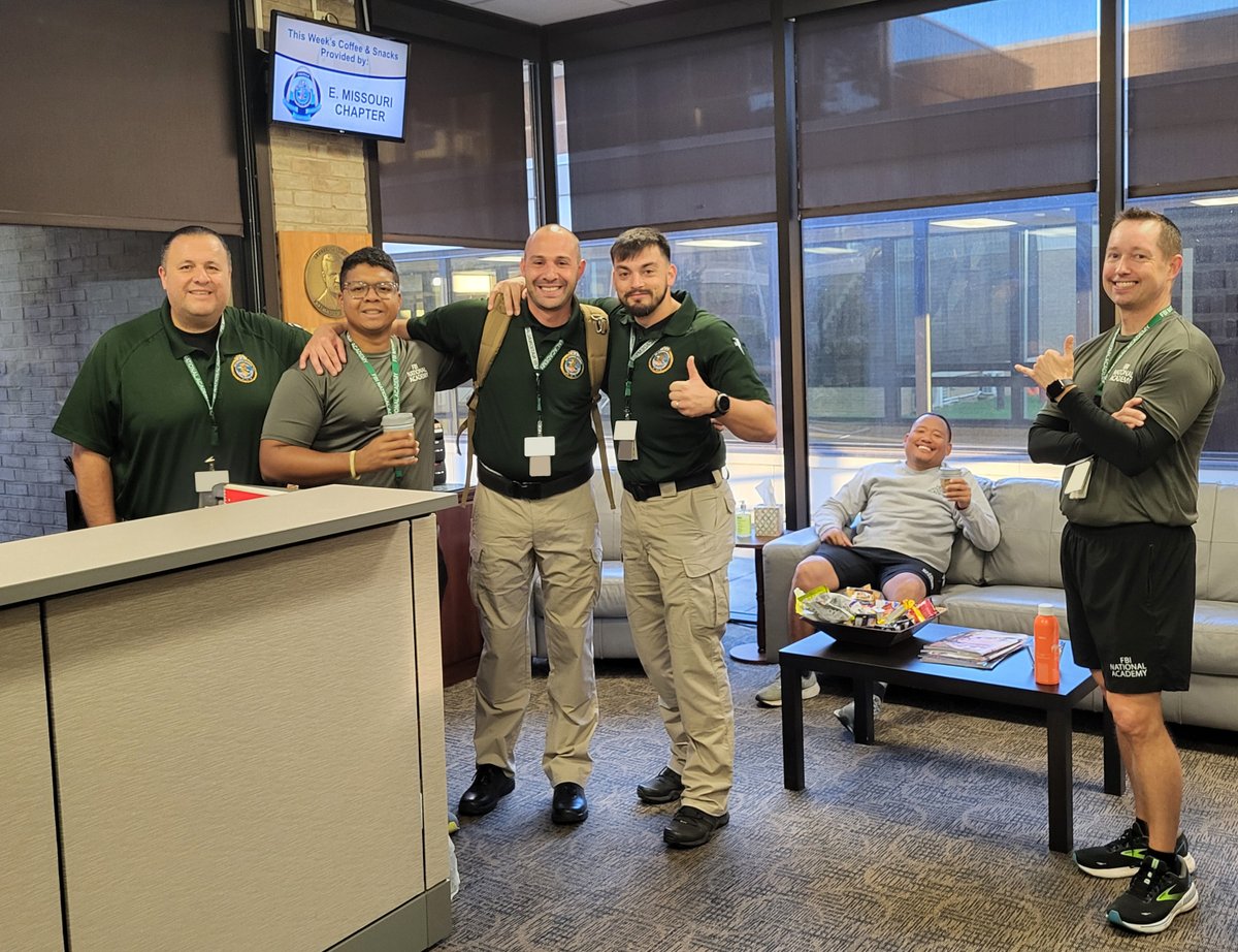 FBINAAQuantico's tweet photo. ☕️ Busy coffee morning here at the National Office after Session 292's fit challenge! Huge thanks to the Eastern Missouri Chapter for sponsoring this week’s snacks and coffee! 🙌 #CoffeeLovers #FitChallenge #ThankYou #FBINAA https://t.co/g9idg4kkiQ