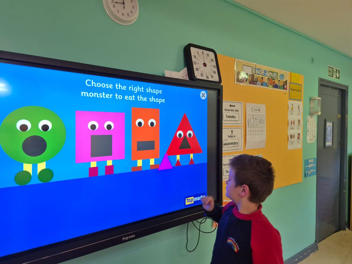 StCecilias_'s tweet photo. Maths week continues with great shape art and numeracy work on our interactive panels. Check out all our learning. #mathsweek #mathsweekireland #mathsweekireland2024 https://t.co/gbNcIgd37P