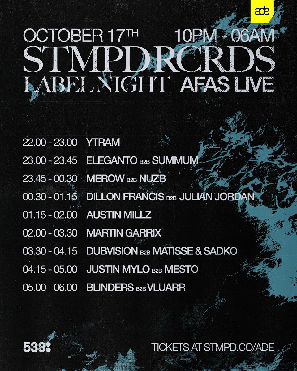 stmpdrcrds's tweet photo. excited to finally share the full line up with label boss @MartinGarrix playing from 02.00 to 03.30.. and for everyone that has been asking - YES, there will be an pop-up store at the AFAS with exclusive items 👀👕

https://t.co/bOFv4mHscf https://t.co/QsZBPAWJAM