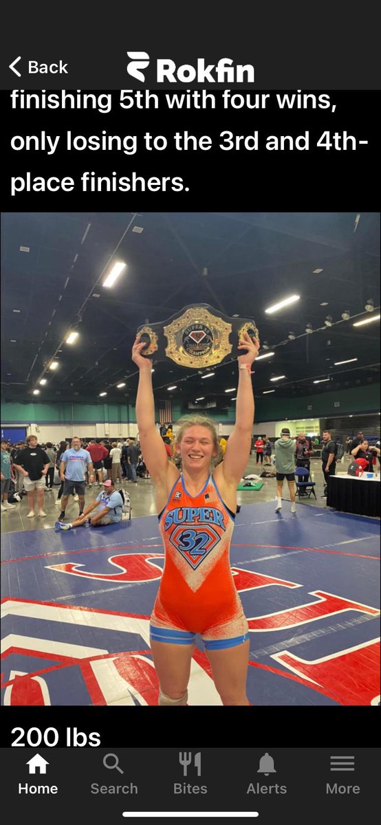 Congrats to BK rock star Jael Miller of Punxsutawney.  Jael is now your 175 lb women’s SUPER 32 Champ.  Jael adds this title to this recent summers Fargo 3rd place.  Jael beat #2 ranked and # 25 P4P Hall of WV.