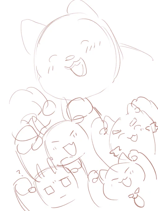 この楽描きのラフも個人的になんか好きだから見てってする 
