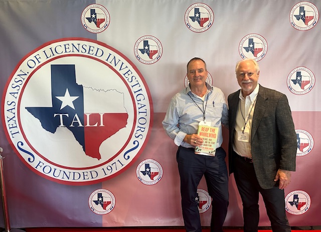 Thanks to Texas Association of Licensed Investigators for a great conference. I presented the 1985 Sagon Penn trial investigation as a case study along with Penn defense investigator Jim Gripp. <a href="/CounterpointLLC/">Counterpoint Press</a>