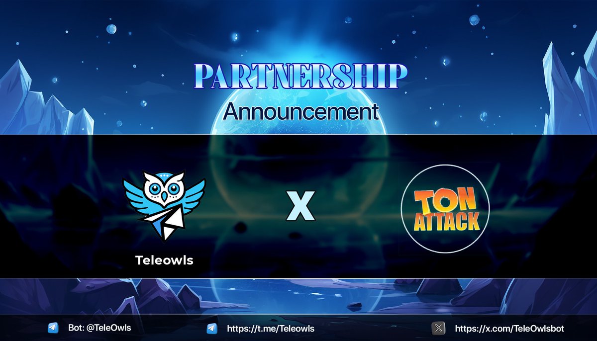 Emma_ChainPeak's tweet photo. Partnership Announcement 🎉

We're thrilled to announce that #TeleOwlsBot has partnered with @TonAttack 

Ready to join the ultimate memecoin showdown with #TonAttack? Say No more!!

With #AttackPack you can shill, chill &amp; thrill your way through $TON most iconic projects. 😎 https://t.co/7MtvSJS2Wt