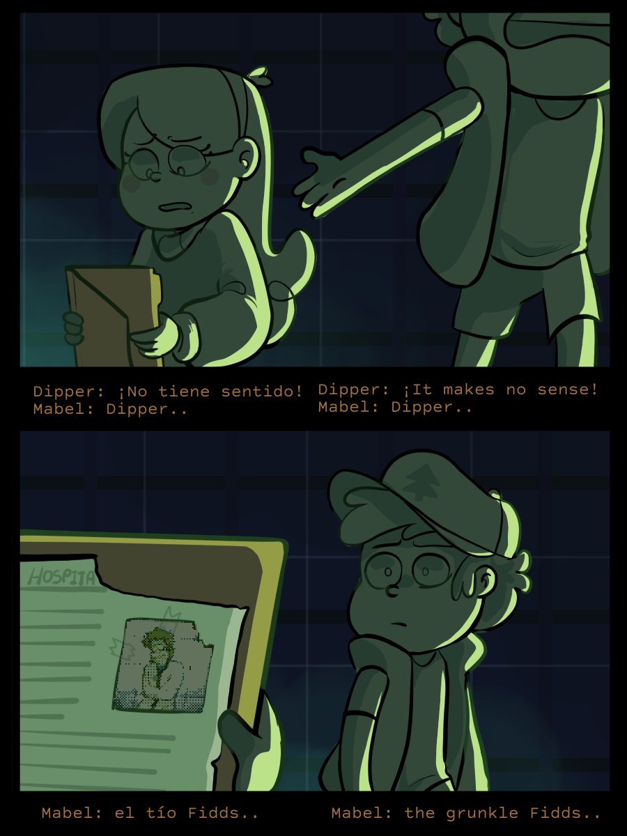 MissingAuthor01's tweet photo. Grunkle Stan wasn't the only one fooling them... or more or less 

Yes, Fiddleford has an interesting past in this AU, I needed some good angst 
#FiddlefordMcGucket  #GravityFalls #LittleGravityChangeAU https://t.co/jQ99AgEN46