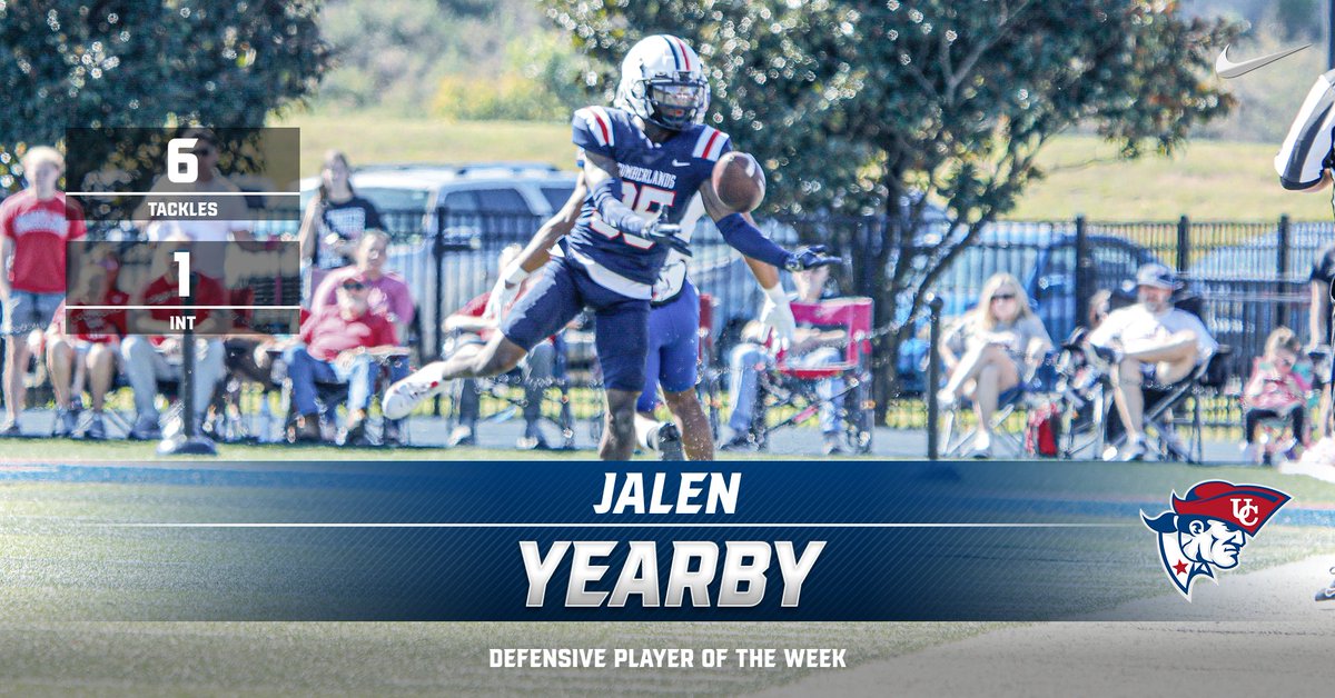 Congratulations to our Defensive POTW vs. LWC - Jalen Yearby (<a href="/YearbyJalen/">J ⁵ 🏝 †</a>)

Jalen had a very productive day with an interception early to stop a LWC drive. He also helped a tremendous amount in the run game with 6 tackles that held a raider offense to season lows.