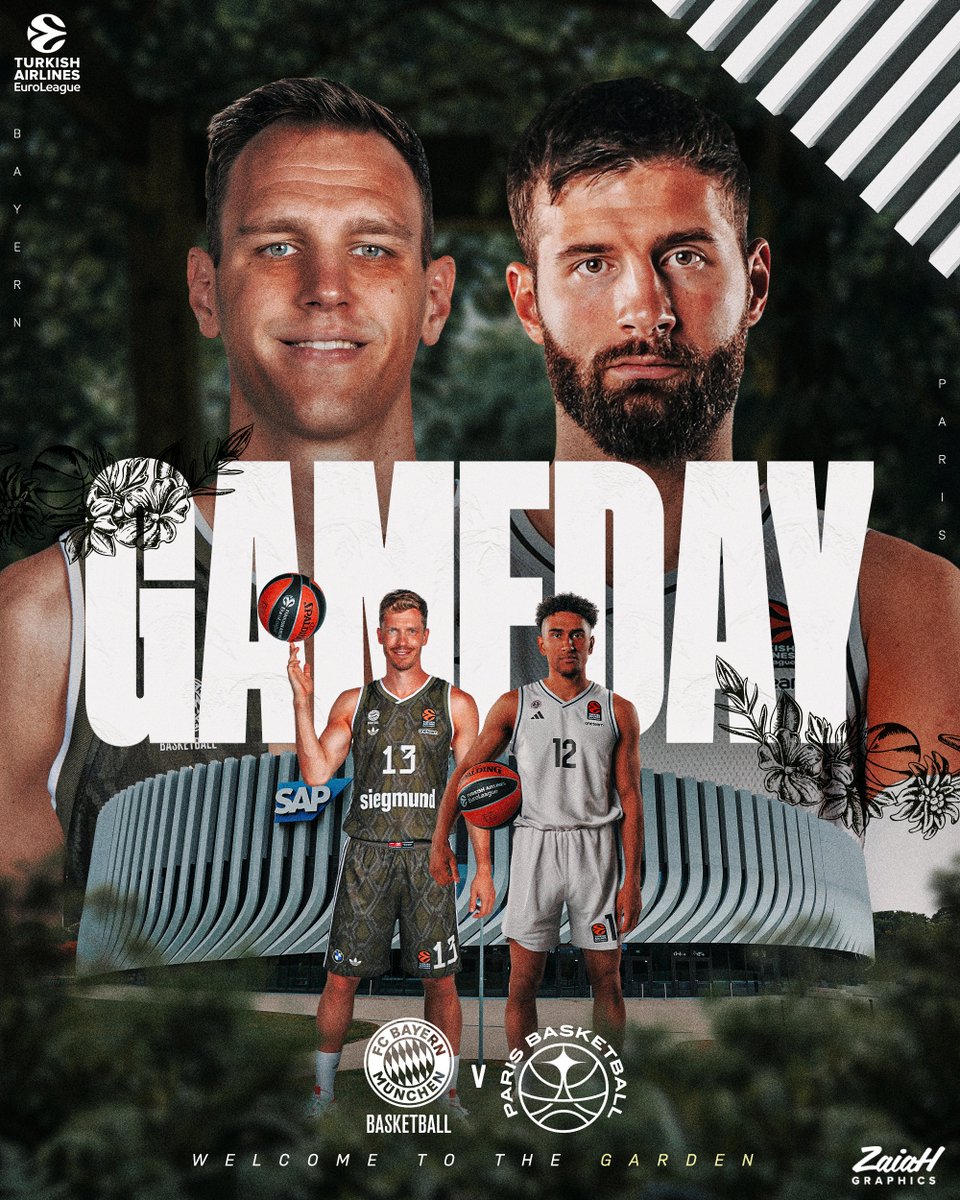 FCBBasketball's tweet photo. Another first at the Garden... bonjour Paris!
 
🏆 @EuroLeague 
🆚 @ParisBasketball
🕔 20:45 CEST 
📍 @SAPGarden
📺 LIVE on #MagentaSport
📰🇺🇸 https://t.co/qNSRPLEboZ
📰🇫🇷 https://t.co/YCC7GdMLc4
📰🇩🇪 https://t.co/6VPpfamDBv

#FCBB #WeBallTogether #BAYPBB | 🎨 @zaiahgraphics https://t.co/oqkzSVowKY