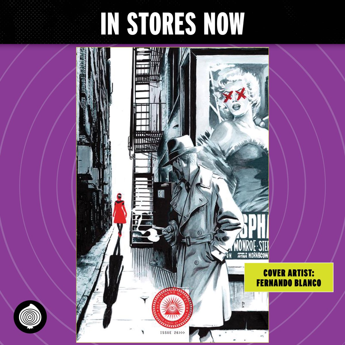 ReadTinyOnion's tweet photo. OUT NOW!
DEPARTMENT OF TRUTH #26
In 1962, amongst the sun-baked backlots of Hollywood, Huck came face to face with the strangest creature of them all-Marilyn Monroe.
#departmentoftruth
@ImageComics https://t.co/xMElvkXLPI