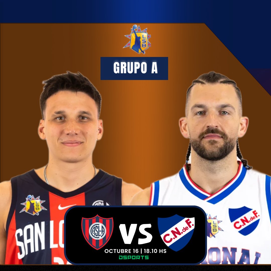 pasionaranjaOK's tweet photo. 🏆 LIGA SUDAMERICANA 

🔴 San Lorenzo 🆚️ Nacional 🔵
⌚️18.10 hs.
📍Monumental Maria Gallardo
📺 Dsports 

#Sanlorenzovsnacional #caslabasquet #Ligasudamericana https://t.co/G36pRKZsoz