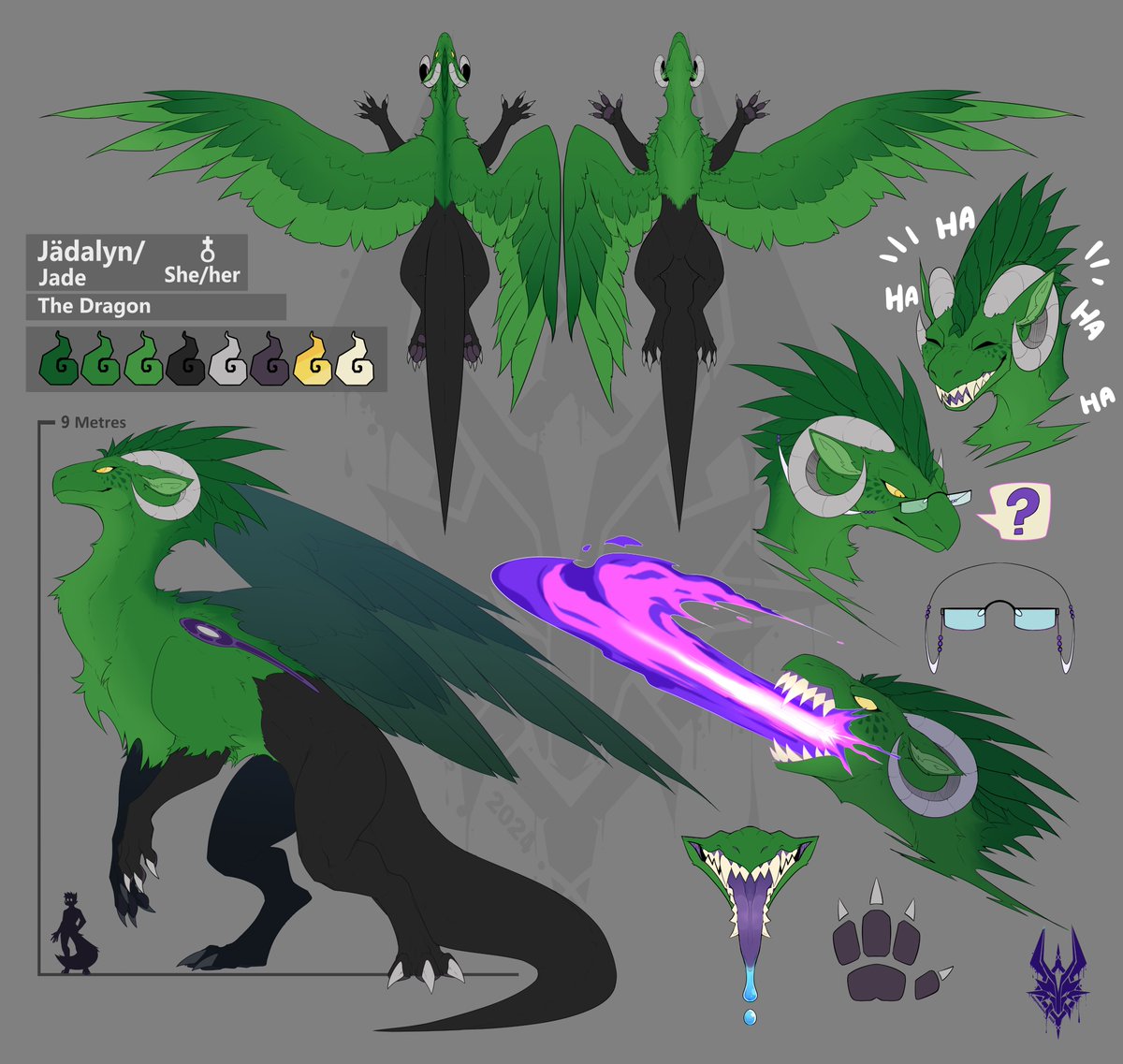 I'll do ya one better
TWO characters~!
2015/16 vs 2024
Damn, Red was so plain back then lol
Jade had a pretty decent design, but recently decided to give her some more unique flair :D

Dragon maker: Wyndbain
New Refs: @/xLazyCreations
