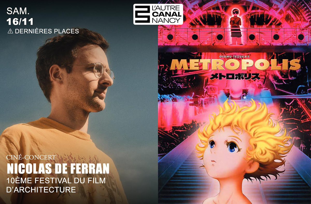 Next month !
I'll have the great pleasure of presenting an original composition during a cine-concert based on the animated film Metropolis (2001). I've composed 1h40min of music for string trio and electronics, which will be played without interruption :)