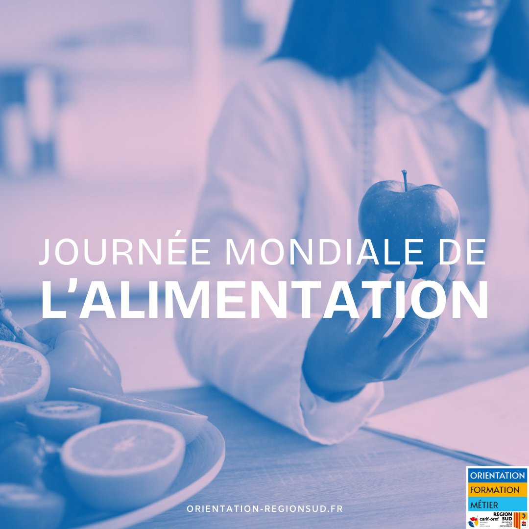 🍝 [Journée mondiale de l’alimentation] plongeons-nous dans l’univers des métiers liés à la nutrition et à la #diététique. En région PACA, de nombreuses formations du CAP au master, en passant par des certifications et des spécialisations sont proposées swll.to/0EO1WF