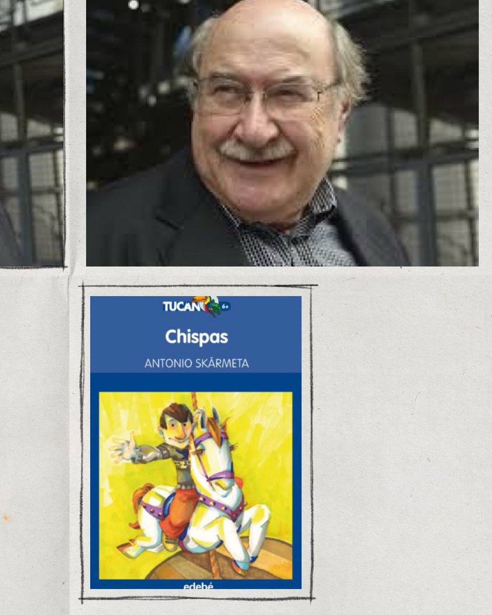 GRUPOEDEBE's tweet photo. Desde Edebé, lamentamos profundamente el fallecimiento de Antonio Skármeta, autor de CHISPAS y de una extensa obra que se quedará para siempre en el corazón de sus lectores. https://t.co/4ELJmYxFCf