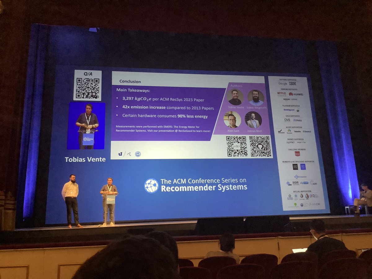 Have you wondered how much CO2 your favourite recommender system emits? A interesting study entitled “Clicks to Carbon: The Environmental Toll of Recommender Systems” by Tobias Vente et al. aimed to address the issue. #recsys2024