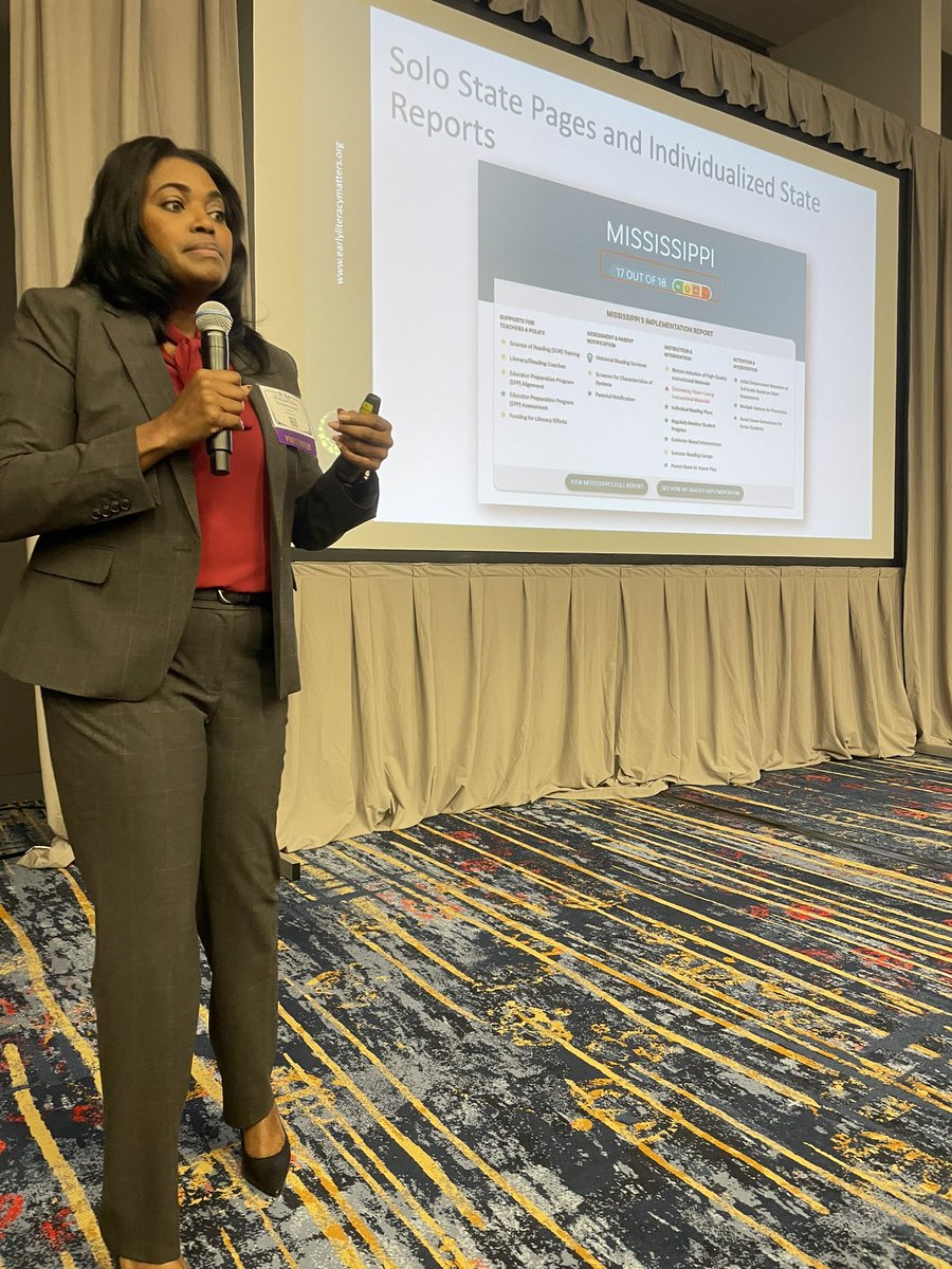 Kymyona Burk “Policy changes lives.” Such an incredible expert on how to move a state to improve reading outcomes. #TRLConf2024