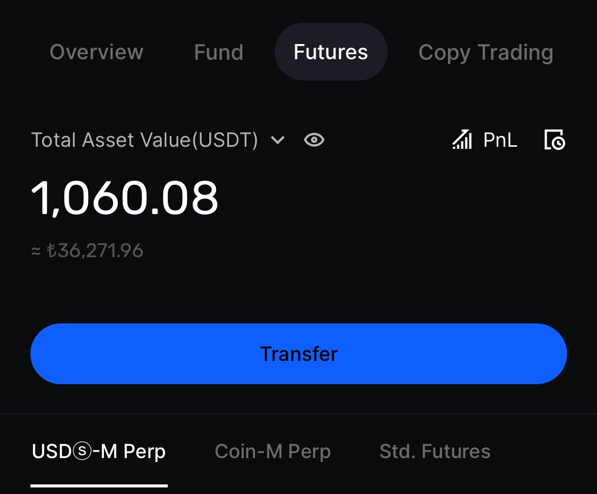 #Yüzdenbine 

Başlangıç kasa: 100$ 
Hedef: 1000$

🚀 Güncel kasa: 1060$ 

100 dolar ile başladığımız kasamız 1060 dolara ulaştı. 

#GRT  #TAO #OCEAN #RNDR #FET