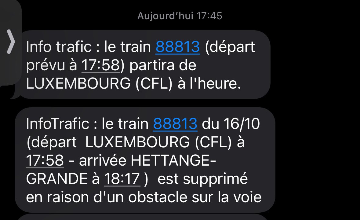 CamilleDorr's tweet photo. @TERNancyMetzLux des clowns 🤡 
On ose pas dire que c’est pcq le 46 était super en retard et est parti à 58 ? https://t.co/1WBEyZJZZ5
