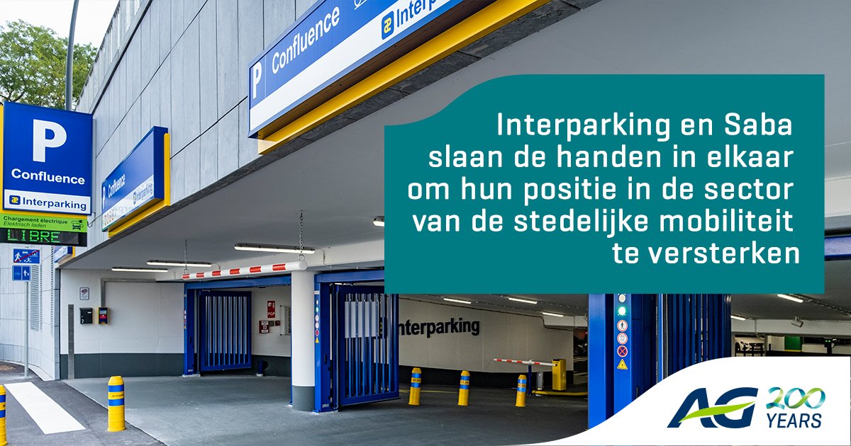 Interparking en Saba slaan de handen in elkaar om hun positie in de sector van de stedelijke mobiliteit te versterken newsroom.aginsurance.be/interparking-e…