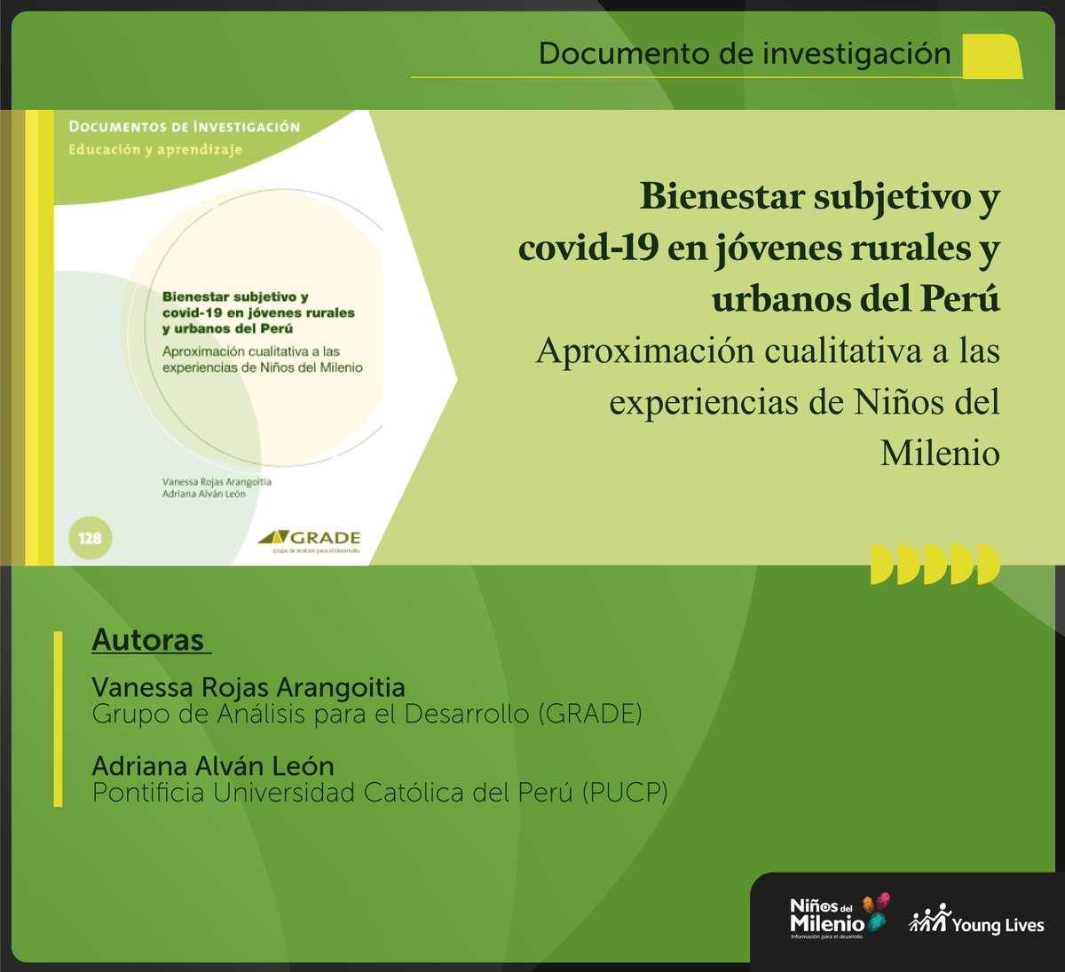#Nuevo documento de #investigación cualitativo de Niños del Milenio está disponible en nuestra web 👉 tinyurl.com/nb7pnb8r
Resumen ejecutivo del documento ➡️ tinyurl.com/y4fevea9