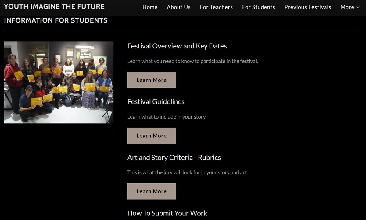 The countdown is on… there are ✨ TWO WEEKS LEFT ✨ to submit your short story or art piece for #YIF’s 2024 Festival! The deadline is Nov 1st. Follow submission instructions (and see criteria &amp; judges’ rubrics!) at our website (buff.ly/4ffSJ9x). 💛