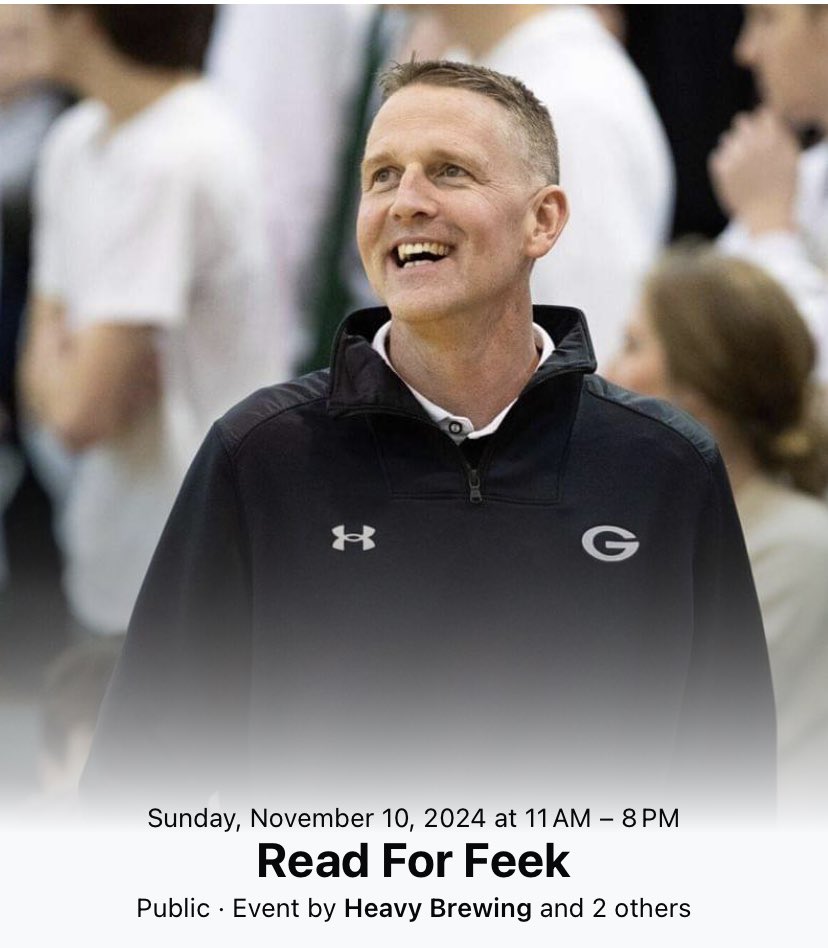 Join us for the 1st Annual Read For Feek event to honor Brad Feeken! We have 3 sessions planned for November 10th, starting with 2 family sessions from 11:00-12:30 and 1:30-3:00, followed by an Adult Only (21+) Silent Book Club from 4-8.