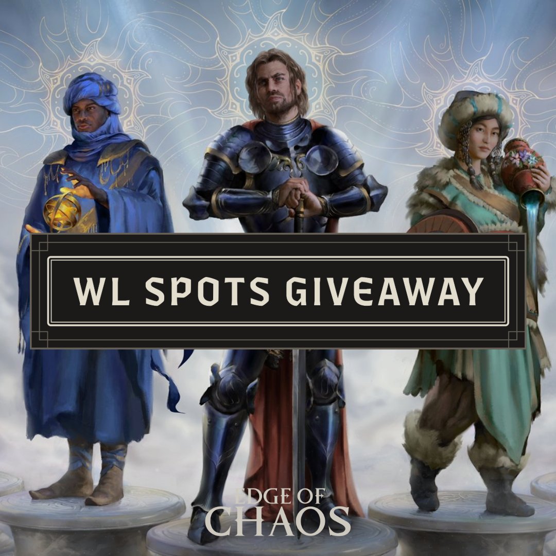 EdgeofChaosGame's tweet photo. WL spots for the Ancients #NFT  - Giveaway reminder! 🎉

1️⃣ RT + ❤️
2️⃣ Tag 2 friends 🤝
3️⃣ Join https://t.co/fgNvzes69a sprint &amp; complete quests to participate in the giveaway 🎮

⏰ Only 2 days left!

#NFTgaming #Web3community #Web3 #Game #NFTcollection #Giveaway https://t.co/IimUlsXvdb
