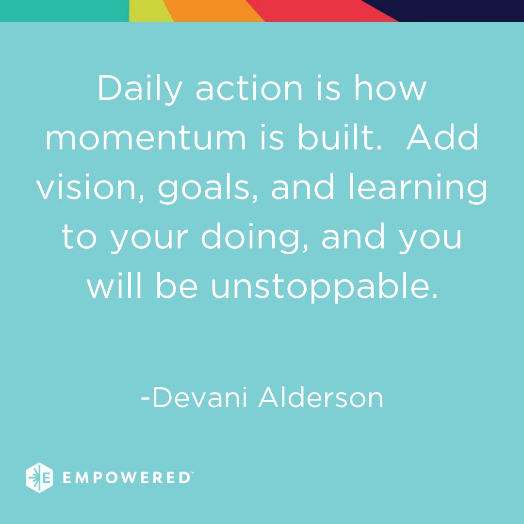 Vison, goals and learning - the key combination!

#wednesdaywisdom #motivation #momentum #TeachEmpowered