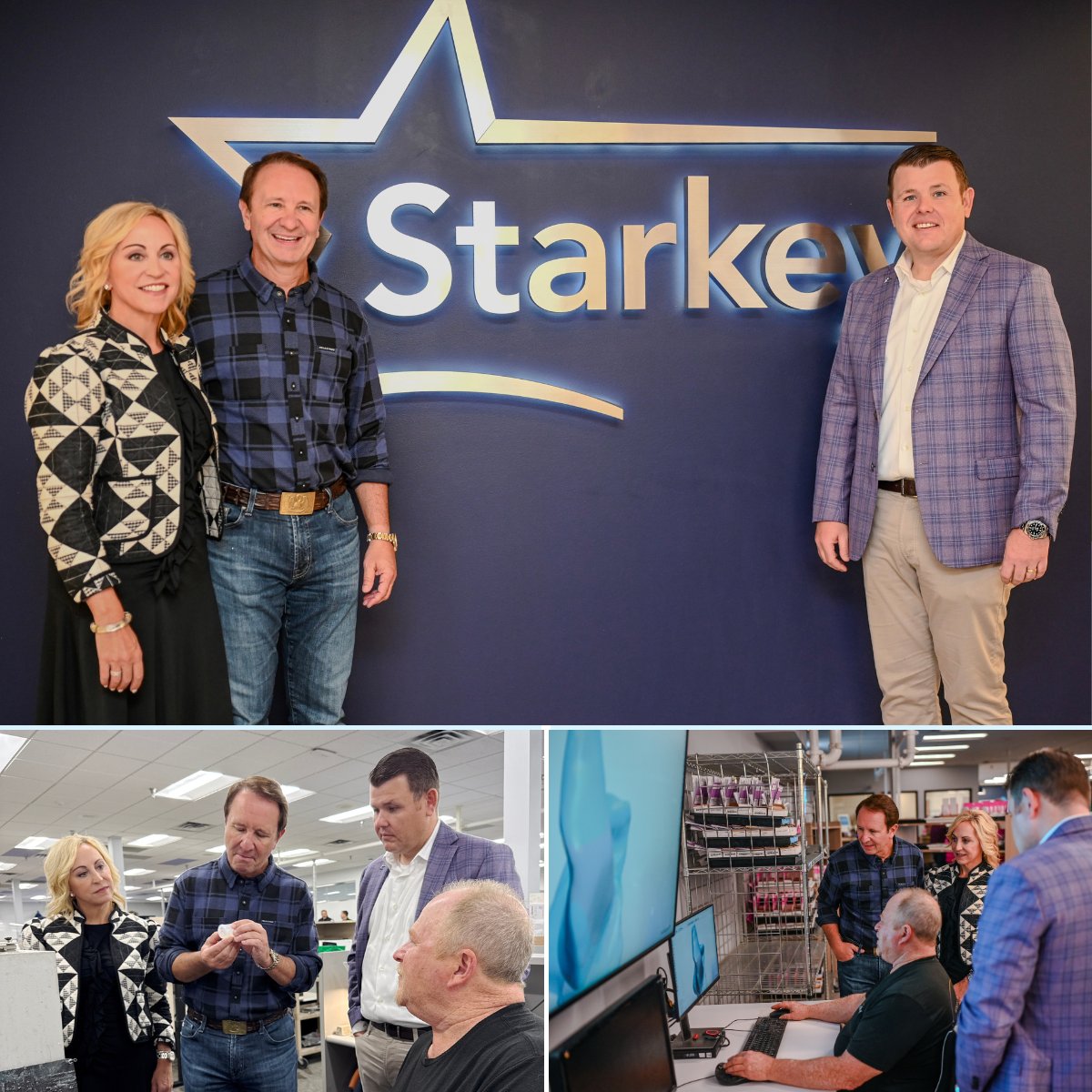 MichaelDScholl's tweet photo. Thank you, @LAGovJeffLandry, for visiting Starkey's global headquarters in Minnesota.
Connecting with government officials is an important way that @StarkeyHearing educates others on hearing health care and technology.
#HearingHealthCare #ProtectYourHearing https://t.co/6qvRXV1TWl