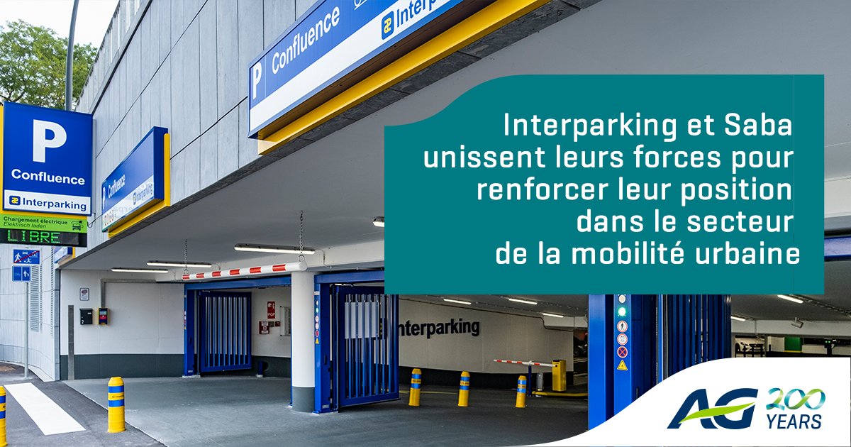 Interparking et Saba unissent leurs forces pour renforcer leur position dans le secteur de la mobilité urbaine  newsroom.aginsurance.be/interparking-e…