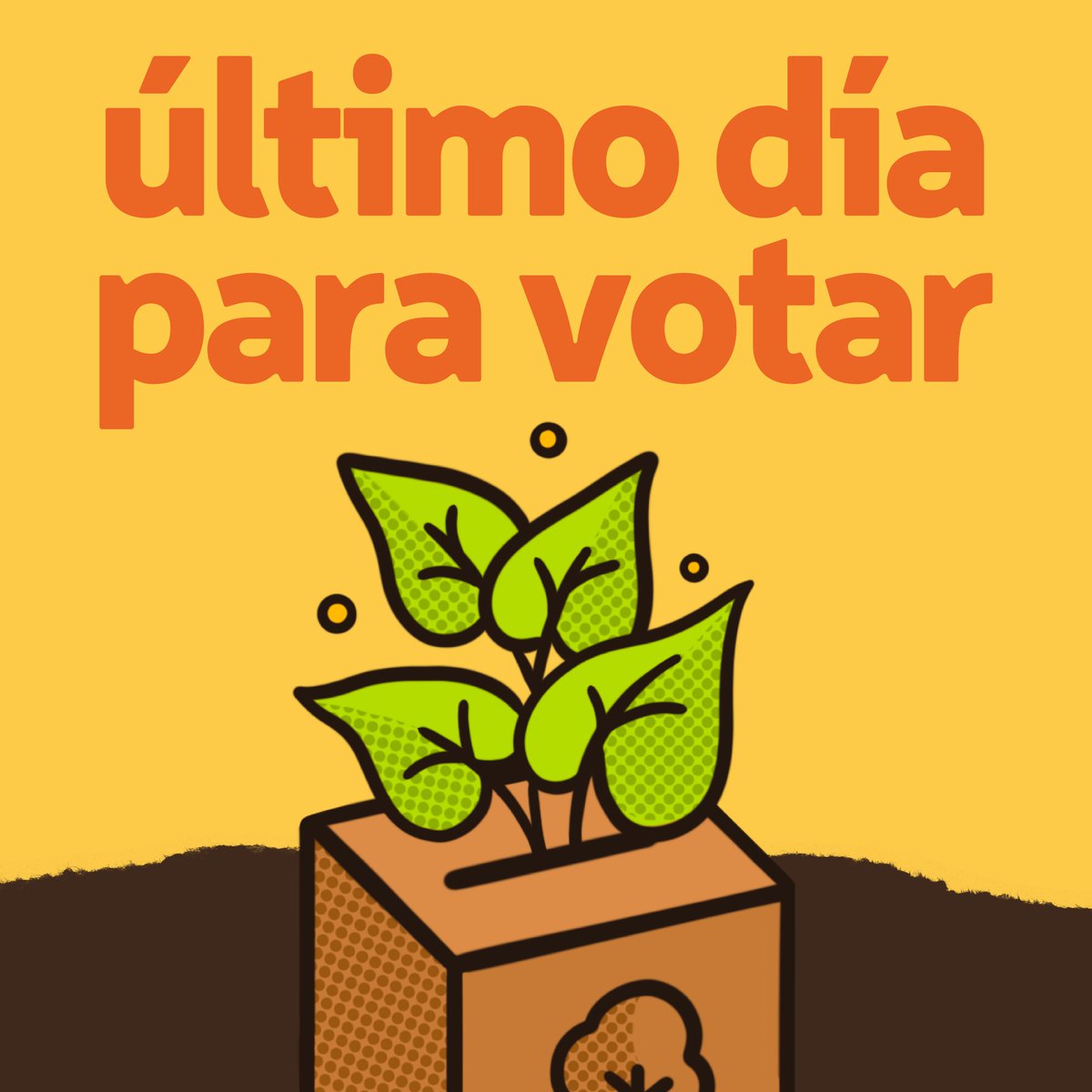 ¡ÚLTIMO DÍA DE VOTACIÓN!🌱🗳¡Aún estás a tiempo de participar!✨ 
Puedes votar virtualmente hasta las 23:59 de hoy en el siguiente link ⬇️
encuesta.com/survey/7mX3jt1…

🌱No te quedes fuera de esta gran iniciativa ciudadana, cada voto cuenta y tu opinión ¡hace la diferencia!🌎💚