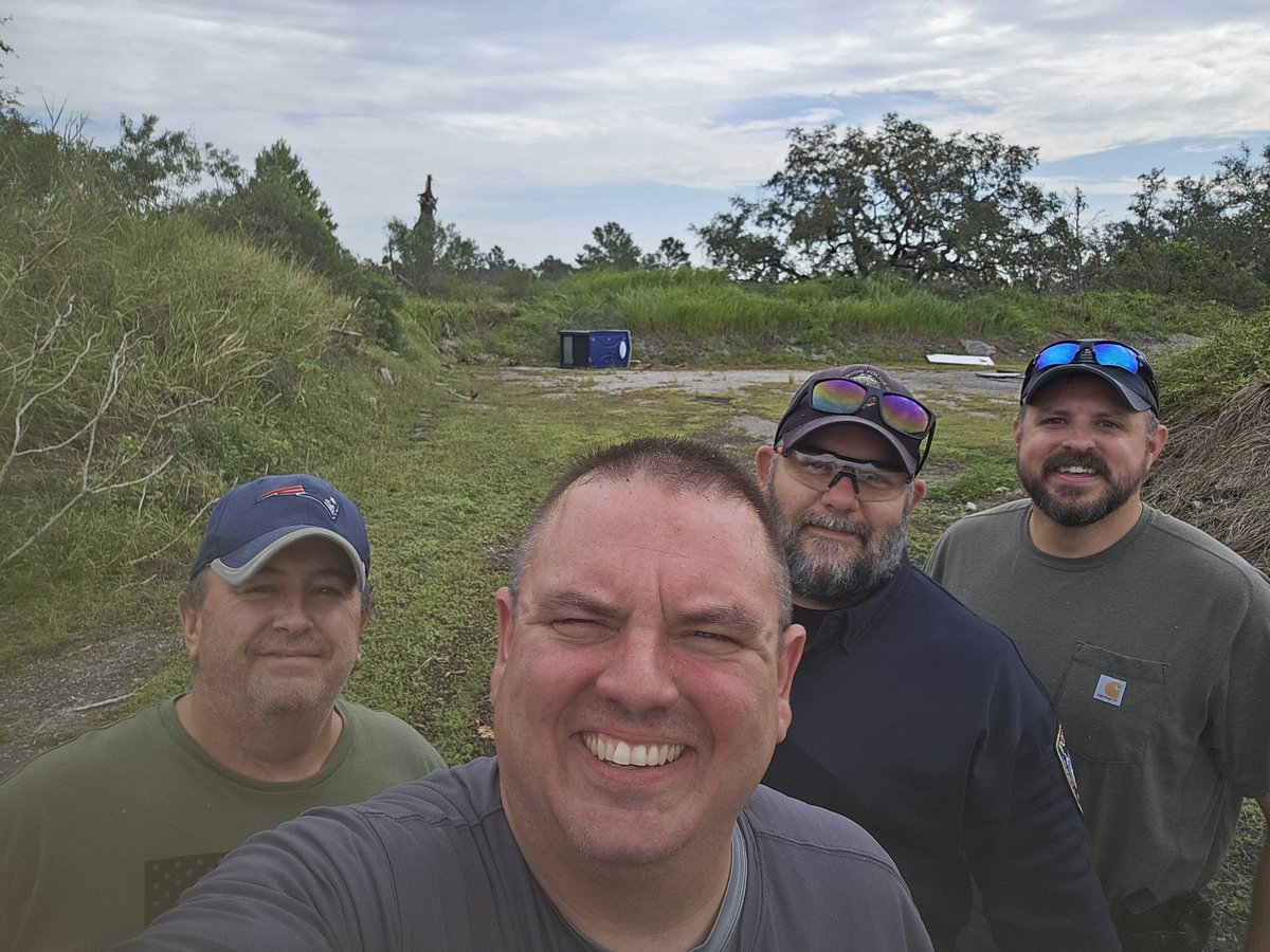 #Milton cleanup continues. Today, our Training Unit is clearing debris from the Manatee County property occupied by BPD's shooting range. <a href="/ManateeGov/">Manatee County Government</a> <a href="/BradentonGov/">City of Bradenton, Florida - Government</a>