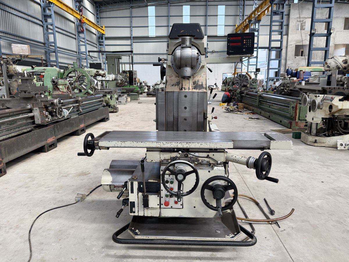 LibertyMetMach's tweet image. Universal Milling Machine - Gambin 11M - Table 1290 mm x 300 mm 

#universalmill #universalmillingmachine #universalmills #milling #millingmachine #millingmachines #millingcutters #millingtools #machining #machinist #machinistlife #manualmachining #manualmachinist