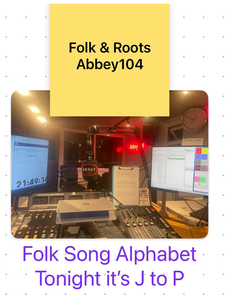 Robert Ford (@bob_folkroots) on Twitter photo Part 1 Folk & Roots 9pm <a href="/Abbey_104/">Abbey104</a> continues my Folk Songs Alphabet with J to P and tracks by The Norfolk Broads <a href="/kathryn_sean/">ᴋᴀᴛʜʀʏɴ ʀᴏʙᴇʀᴛs + sᴇᴀɴ ʟᴀᴋᴇᴍᴀɴ</a> The Teacups <a href="/TheUnthanks/">The Unthanks</a> Kate Rusby & Kathryn Roberts <a href="/JakeLegJug/">TheJake Leg Jug Band</a> The Julie July Band & also new tracks by Beau Jennings Mia Kelly & more Part 1 Folk & Roots 9pm <a href="/Abbey_104/">Abbey104</a> continues my Folk Songs Alphabet with J to P and tracks by The Norfolk Broads <a href="/kathryn_sean/">ᴋᴀᴛʜʀʏɴ ʀᴏʙᴇʀᴛs + sᴇᴀɴ ʟᴀᴋᴇᴍᴀɴ</a> The Teacups <a href="/TheUnthanks/">The Unthanks</a> Kate Rusby & Kathryn Roberts <a href="/JakeLegJug/">TheJake Leg Jug Band</a> The Julie July Band & also new tracks by Beau Jennings Mia Kelly & more