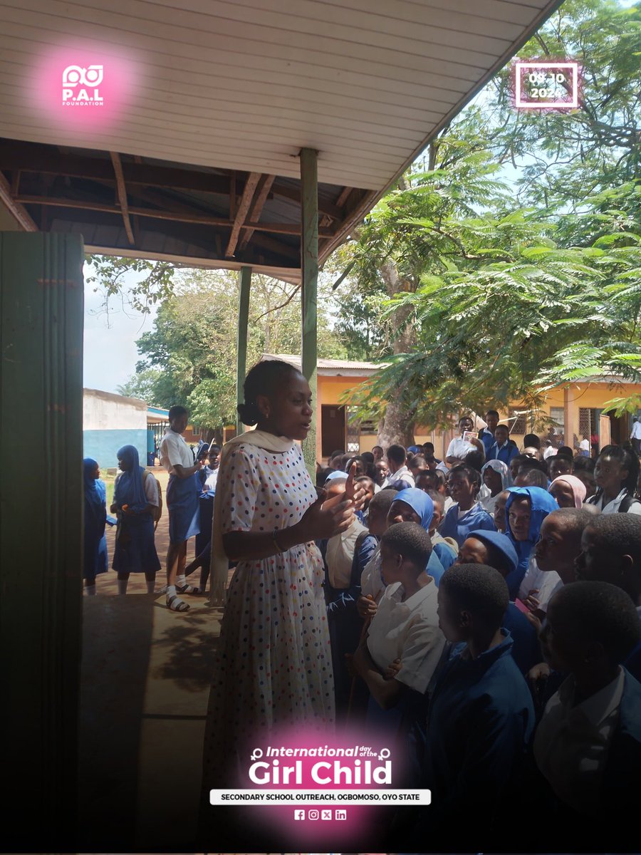 salove_foundatn's tweet photo. [1/4] Inspiring the next generation of leaders! On the 9th of October, in celebration of the International Day of the Girl Child, we went to Ogbomoso high school to discuss Purity and Godly loving for the girl child.
#pal #love #peace #PALFoundation #palfoundation🕊️🤍 https://t.co/6iRdOf0ZZJ