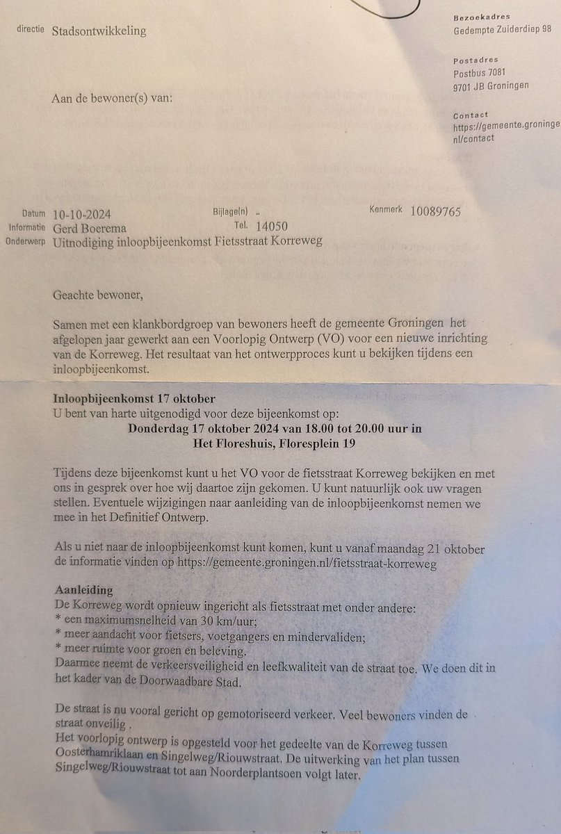 O ja we moesten ook nog iets met  inspraak. Een dag van te voren in huis. Echt ... <a href="/bennileemhuis/">Benni Leemhuis </a> <a href="/TomRustebiel/">Tom Rustebiel 🐝 🚴</a> <a href="/JaltdeHaan/">Jalt de Haan</a>