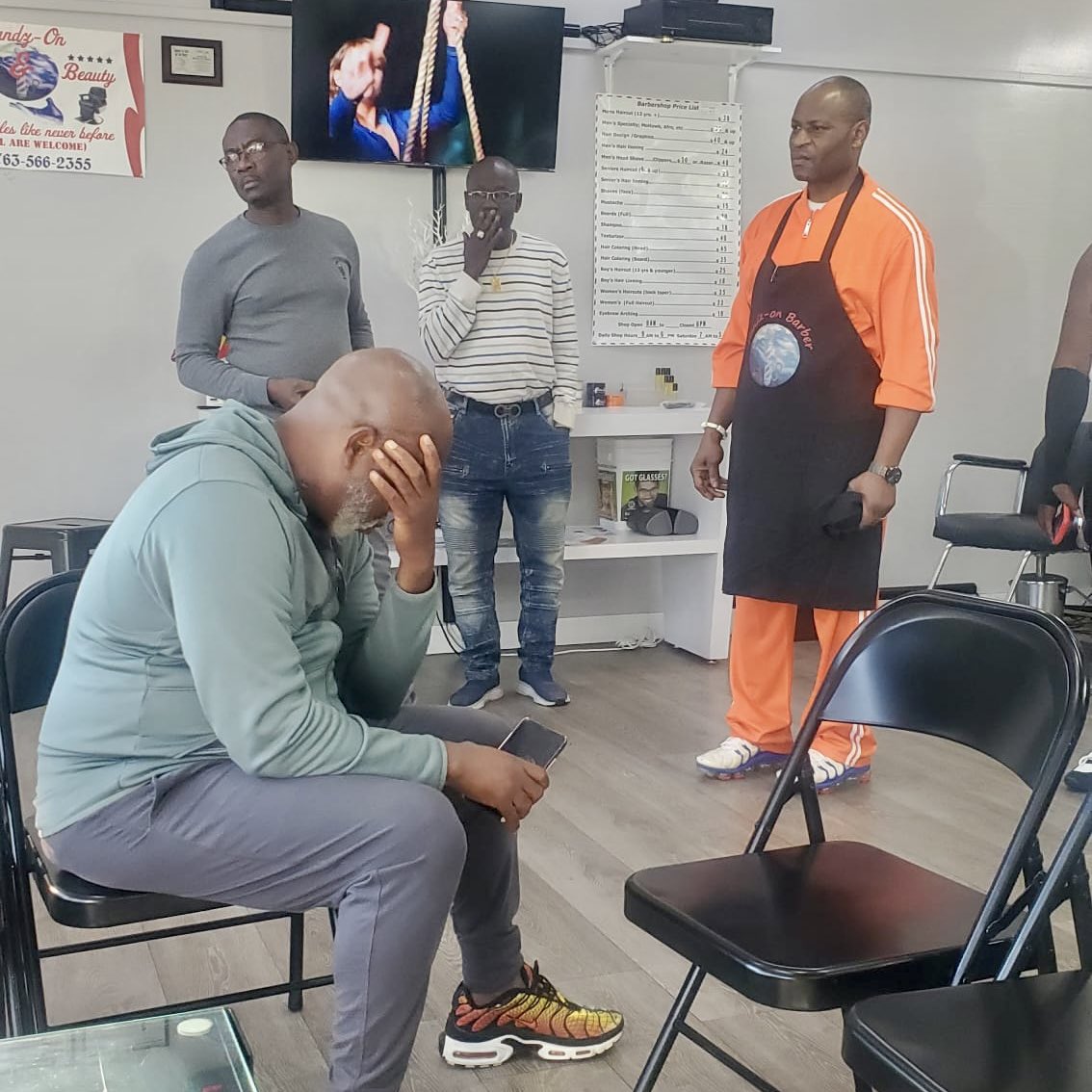ISAIAHMN's tweet photo. ☀️💈 Leaders with the Barbershop and Black Congregation Cooperative of ISAIAH are being lighthouses in our communities this election season! BBCC leaders @TheJBFuller and Eli recently led a powerful meeting at Handz On Barber &amp; Beauty… (1/2) https://t.co/c2mDWtcRdJ