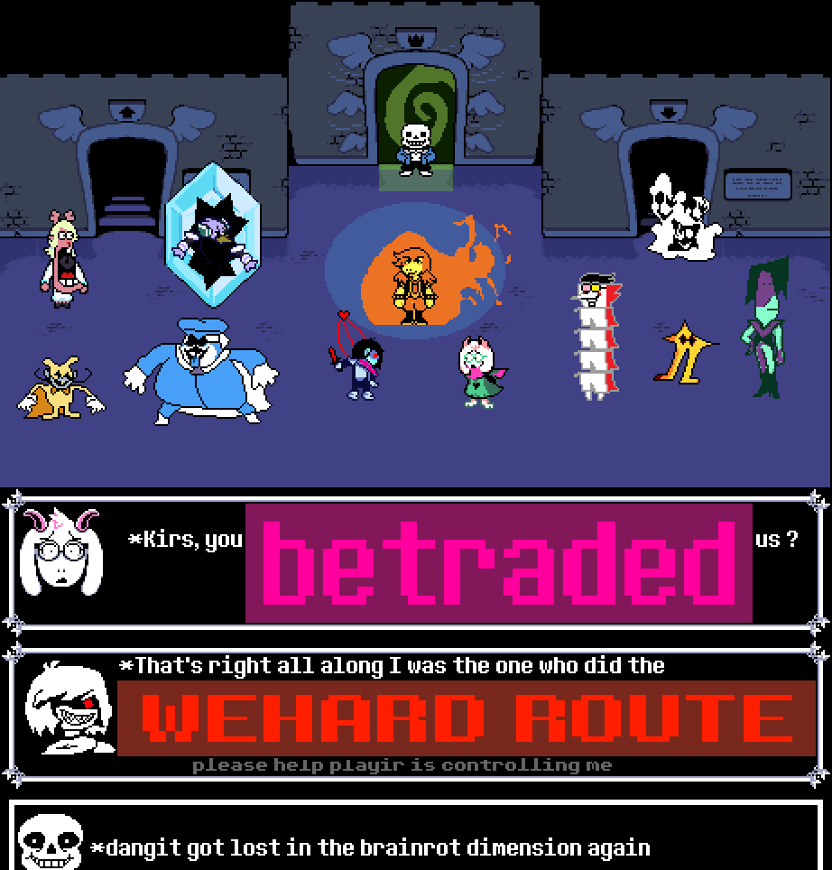 teox1759's tweet photo. This scene in Deltarune gave me chills, Toby's writing truly is unmatched https://t.co/dxkGrg0T8C