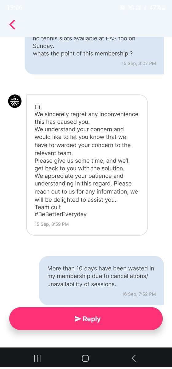 saksham77444's tweet photo. Anyone planning to buy a cult fit membership, I am sharing proof of the pathetic experience
False advertisement of partner matching, poor centres and clueless facility manager
Till now there is no resolution of the issues.
#cheatfit
#boycottcultfit
#cultfitscam
@we_are_cult https://t.co/nbwWj2HcRK