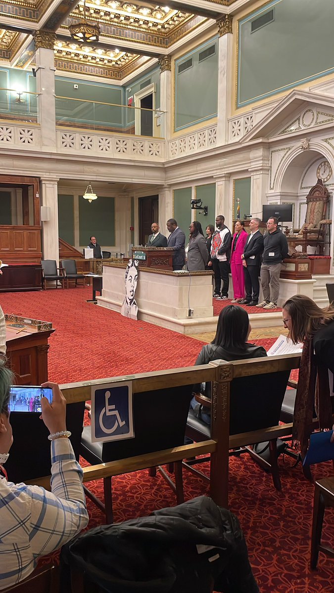 DPearsonPHL's tweet image. Council President officially announcing the switch to LeCount Street. Taney Street will be no more.