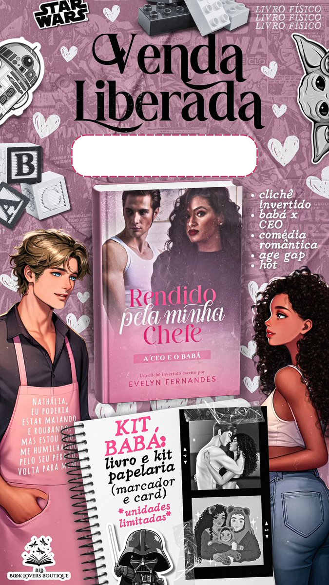 VENDA DE LIVRO FÍSICO.

Clichê Invertido
Babá x CEO
Comédia Romântica
Age Vap

…oversboutique.lojavirtualnuvem.com.br/produtos/rendi…
