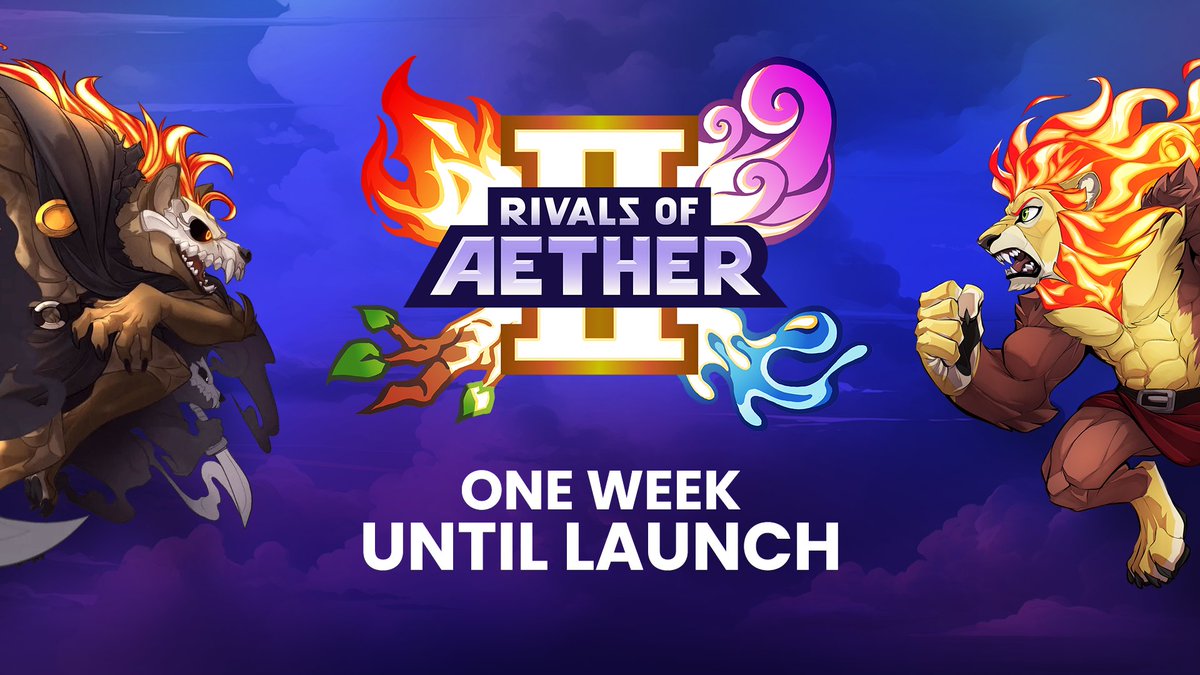 Rivals of Aether II launches in 

ONE

MORE

WEEK
