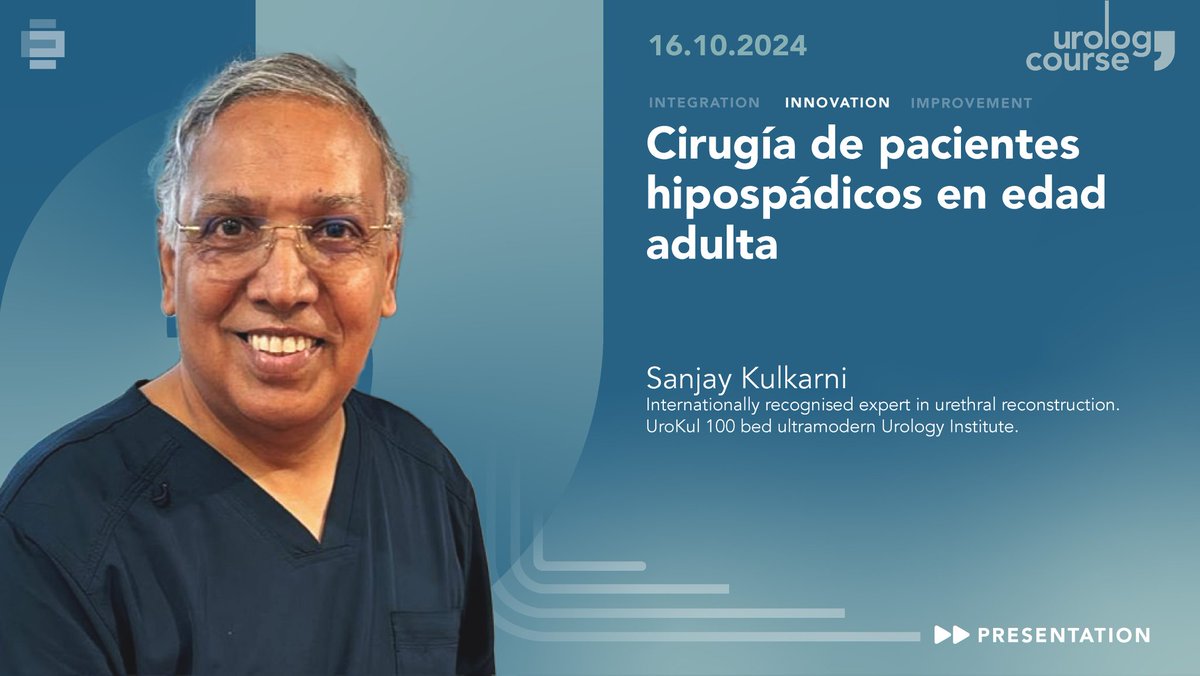 57_UroPuigvert's tweet photo. Ready for the #UroREC talks!?🤔
Next up:👇🏼
🔘Cirugía de pacientes hipospádicos en edad adulta. Surgery for hypospadic patients in adulthood. @Sanjaybkulkarni /🟡#innovation /#UroREC https://t.co/Iev7LNqqyp