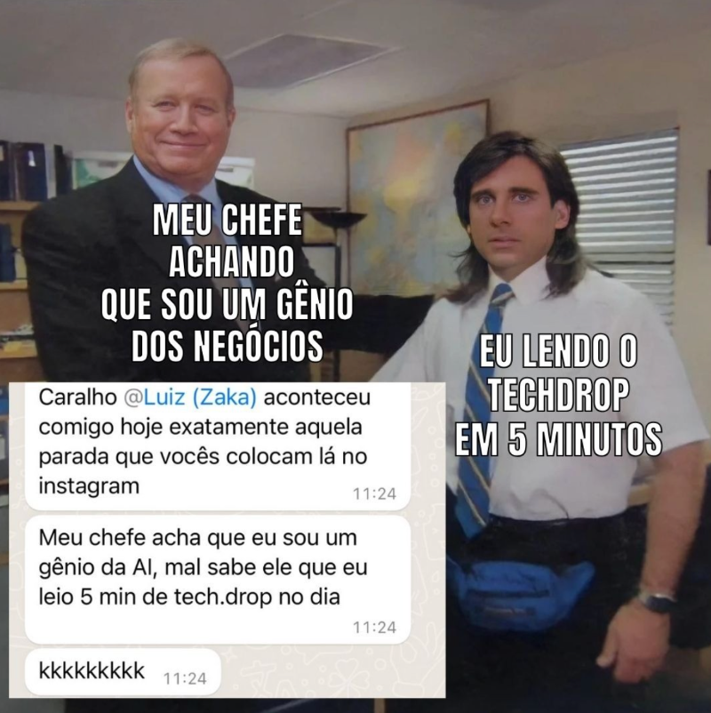TechDrop_News's tweet photo. Se alguém te pedir um pix, foge! O TechDrop é gratuito e forever will be