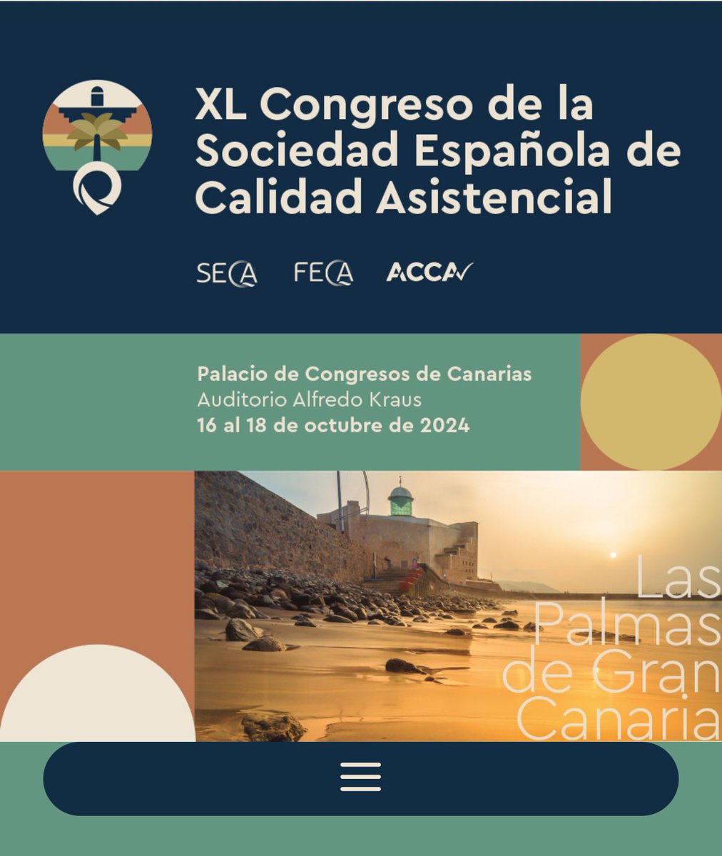 Un honor participar en el XL Congreso de la <a href="/CalidadAsistenc/">SECA ~ Sociedad Española de Calidad Asistencial</a> con mis admirados y queridos Julio Díaz y Cristina Linares <a href="/ensgismau/">GISMAU</a> <a href="/SaludISCIII/">Instituto de Salud Carlos III (ISCIII)</a>.  Estaremos en una mesa redonda el 17OCT  17:30 h sobre Cambio climático y Salud. Muchas gracias a la SECA. calidadasistencial.es/xl-congreso-se…
