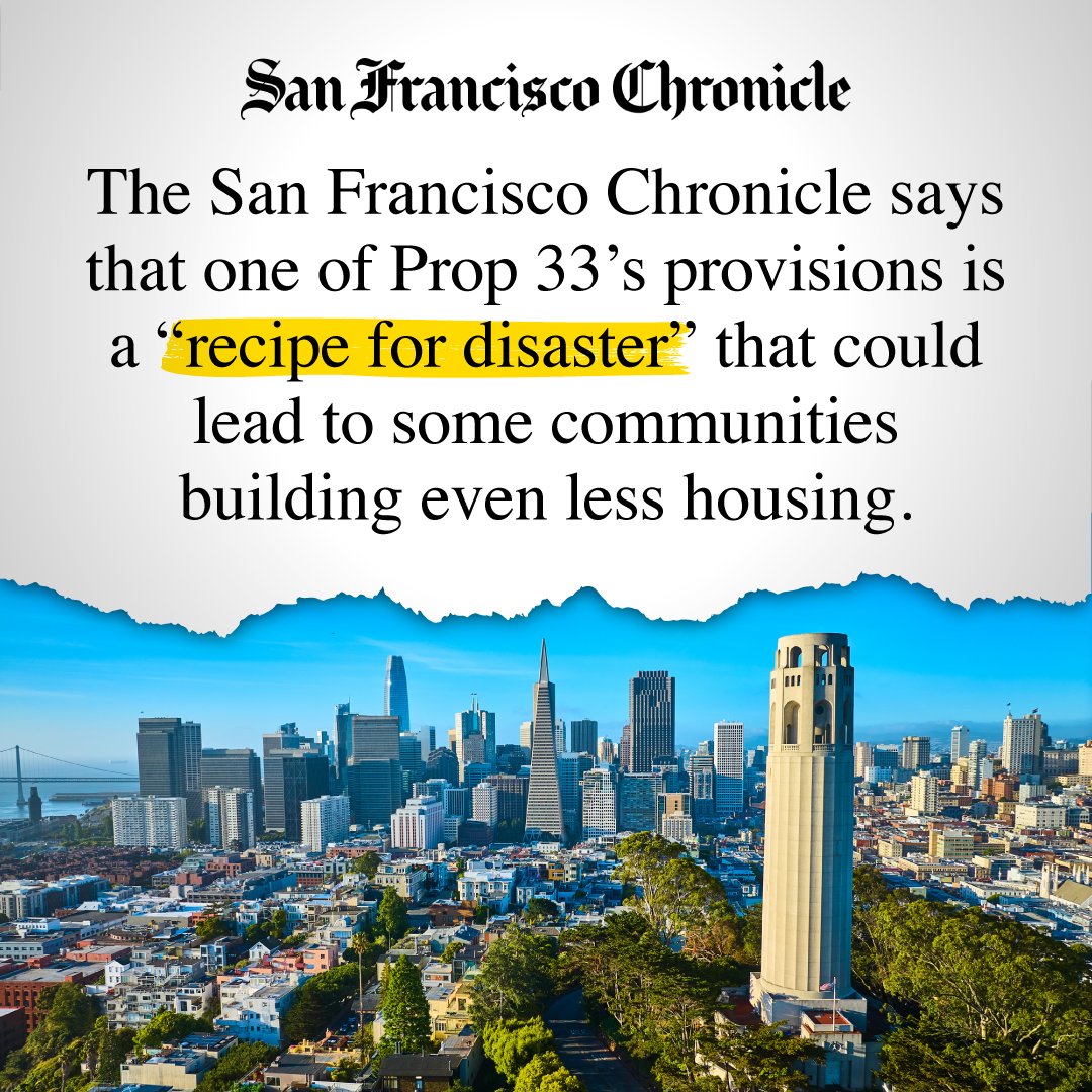 No on Prop 33 tweet media