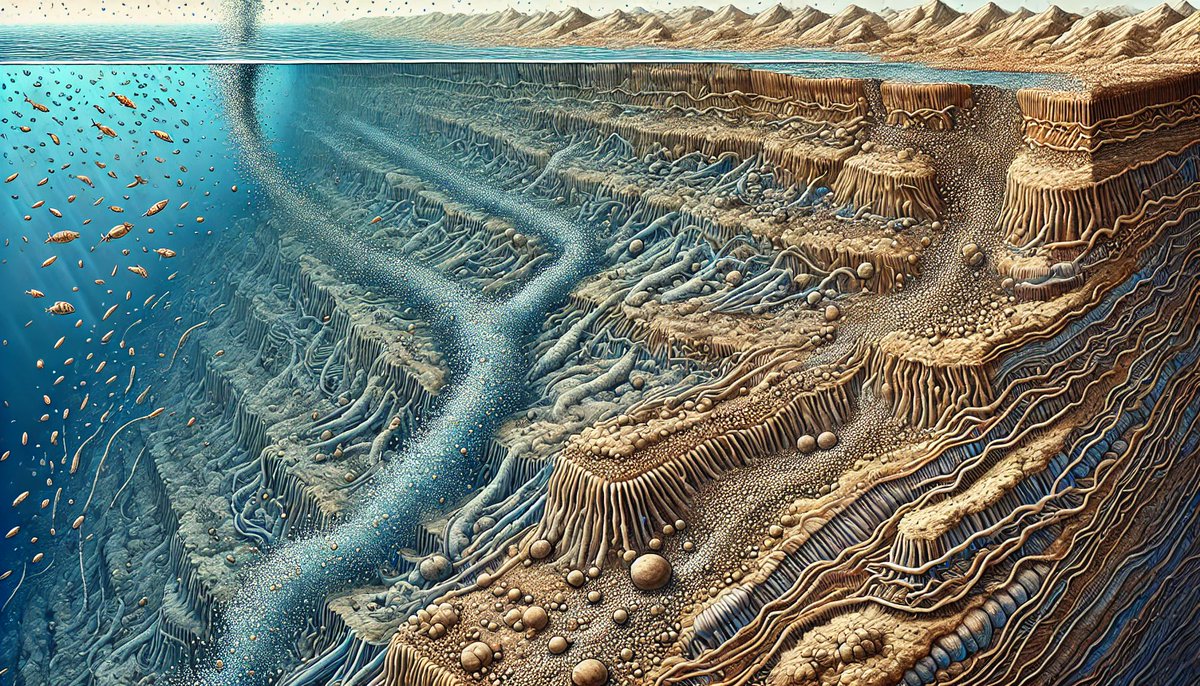 🔥⚒️ تيار العكر ⚒️🔥
 (Turbidity current) 

هو نوع من التيارات المائية التي تحدث تحت سطح الماء، وتتميز بحملها كميات كبيرة من الرواسب، مثل الرمال والطمي والحصى، وهي مواد معلقة في التيار المائي. 
ينجم هذا التيار عن حدوث اضطرابات في الرواسب 
#Yasser_Khalil 

instagram.com/p/DBMPcb5vw7Y/…