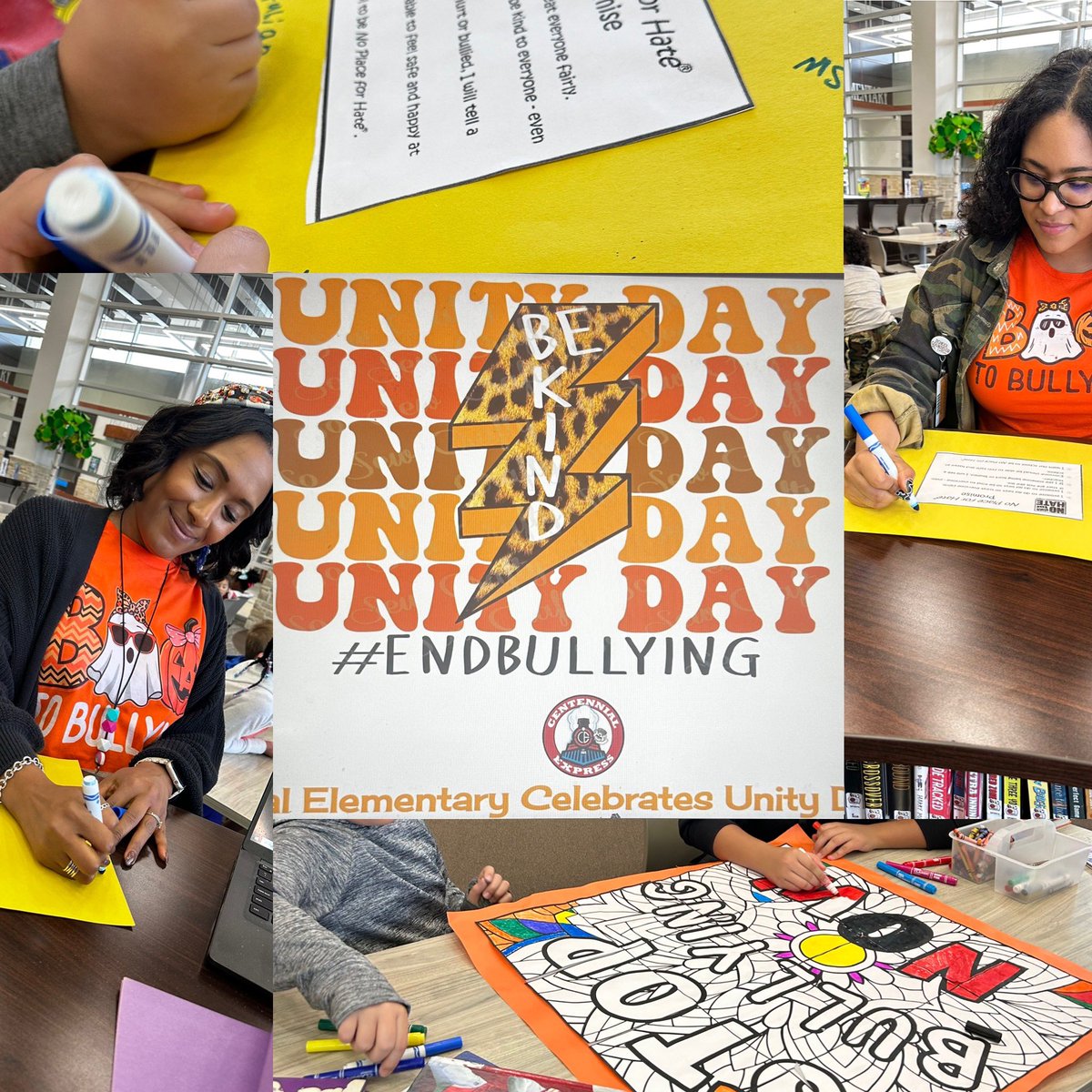 Happy Unity Day!🧡 🐾 CE bulldogs are taking the No Place for Hate pledge and participating in school-wide activities! #BetterTogether #noplaceforhate #KindnessMatters <a href="/HumbleISD_CE/">Centennial Elementary</a> <a href="/HumbleISD_CBS/">HumbleISD_CBS</a> <a href="/LillyDoddie/">Doddie Lilly</a>