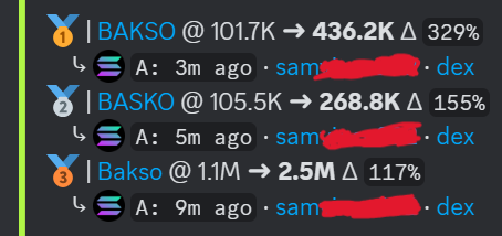 aped 3 $BAKSO 3 different CA in one trade