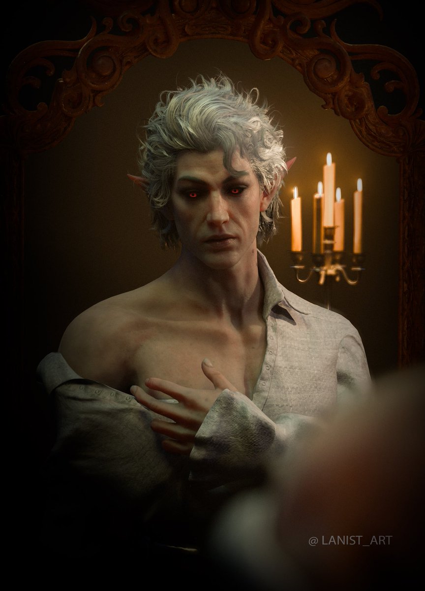 LANIST_ART's tweet photo. “It’s…Me. The ritual gave me back my reflection- after all these years…”

Commission available on Lava (link in bio) 

#astarion #bg3 #bg3fanart #bg3astarion #astarionbg3 #astarionbaldursgate3 #baldursgate3 #larianstudios #bg3art #digitalart #elf #astarionancunin https://t.co/3R1Hjnp39u