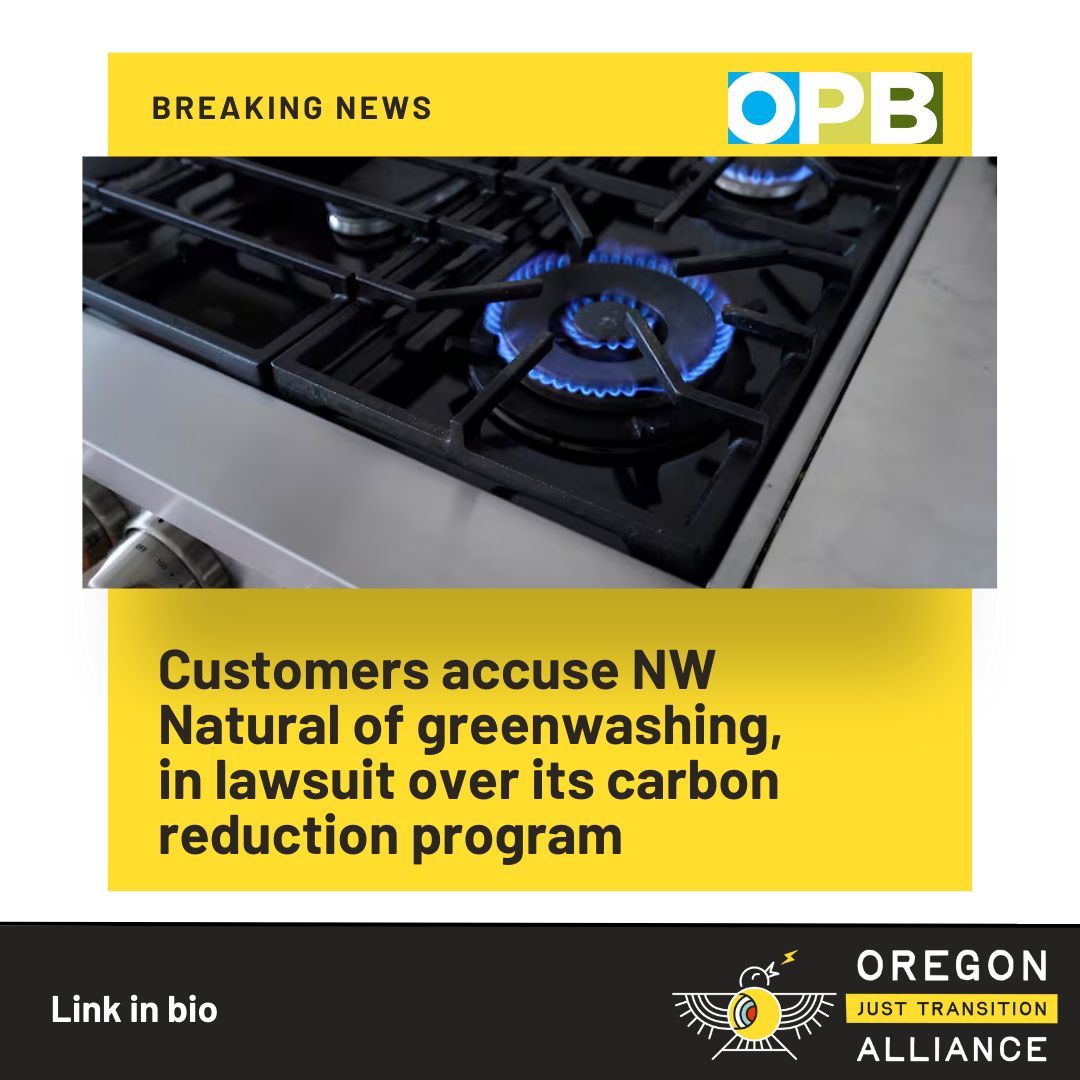 Oregon's largest methane gas monopoly NW Natural is the first gas utility sued for climate deception. Multnomah County says NW Natural “engaged in an enterprise of misrepresentation” about its products’ harm to the #climate. Read more: buff.ly/3Nt9his #Utilities